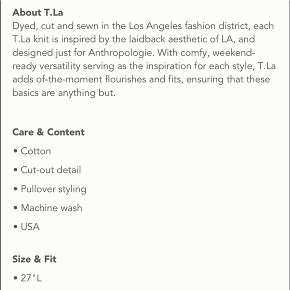 Anthropologie | BOYFRIEND CUT-OUT TEE | Size Med - Picture 5 of 5